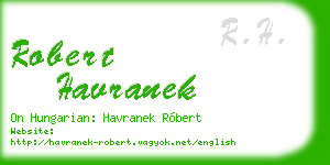 robert havranek business card